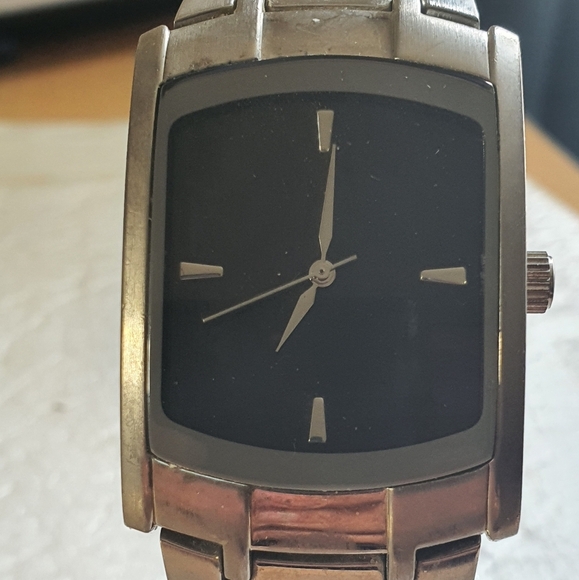 2 for $20😃FMDPY14 Silver/Black Stainless Steel Men's Dress Watch - Picture 1 of 3